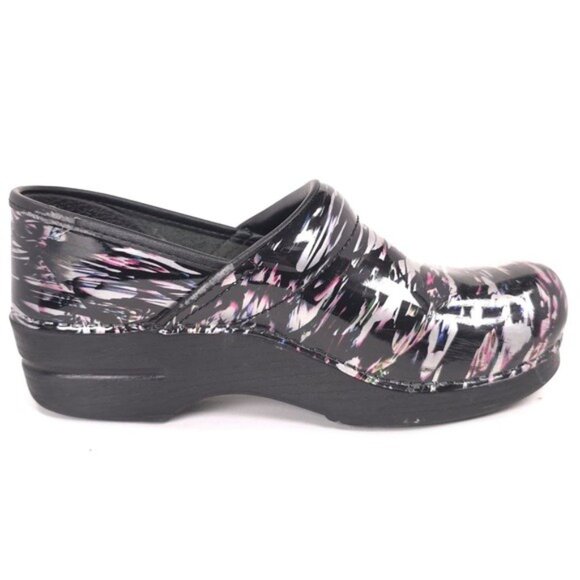 Dansko Professional Metallic Waves Patent Leather Clogs Women's Shoes EU 39 - Picture 7 of 10